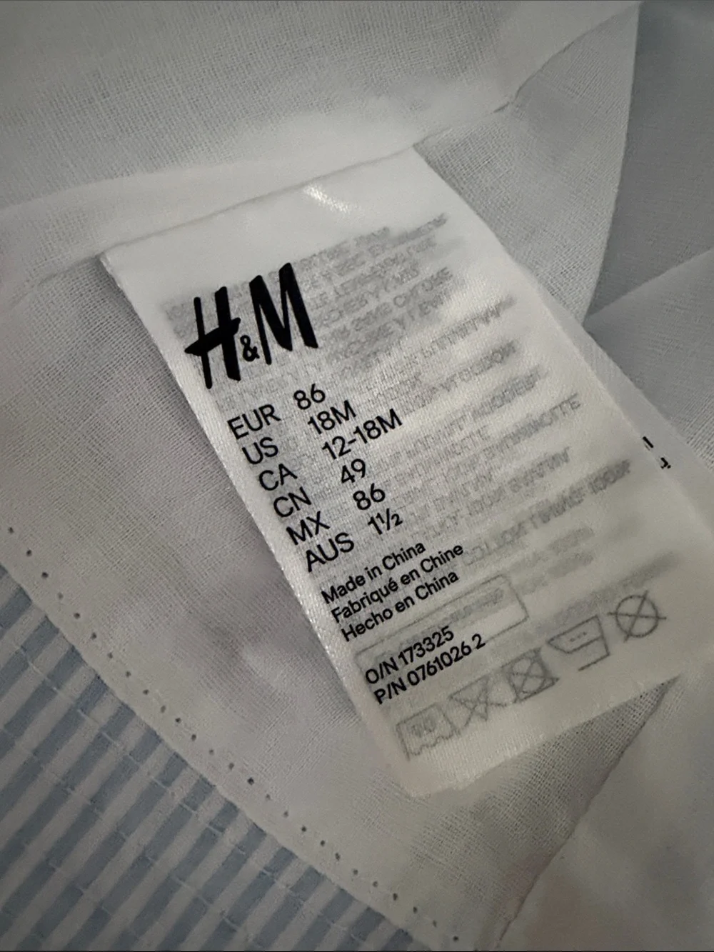 H&M Striped Baby Sun Hat with Ear Details NWOT